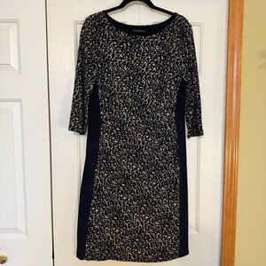 LAUREN BY RALPH LAUREN NAVY / GOLD DRESS